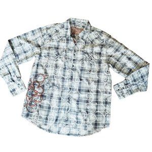 Men's Southern Thread Long Sleaved Vintage Inspired Western Shirt Size  XL